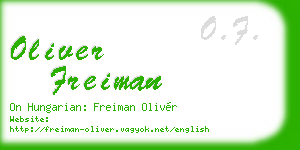 oliver freiman business card